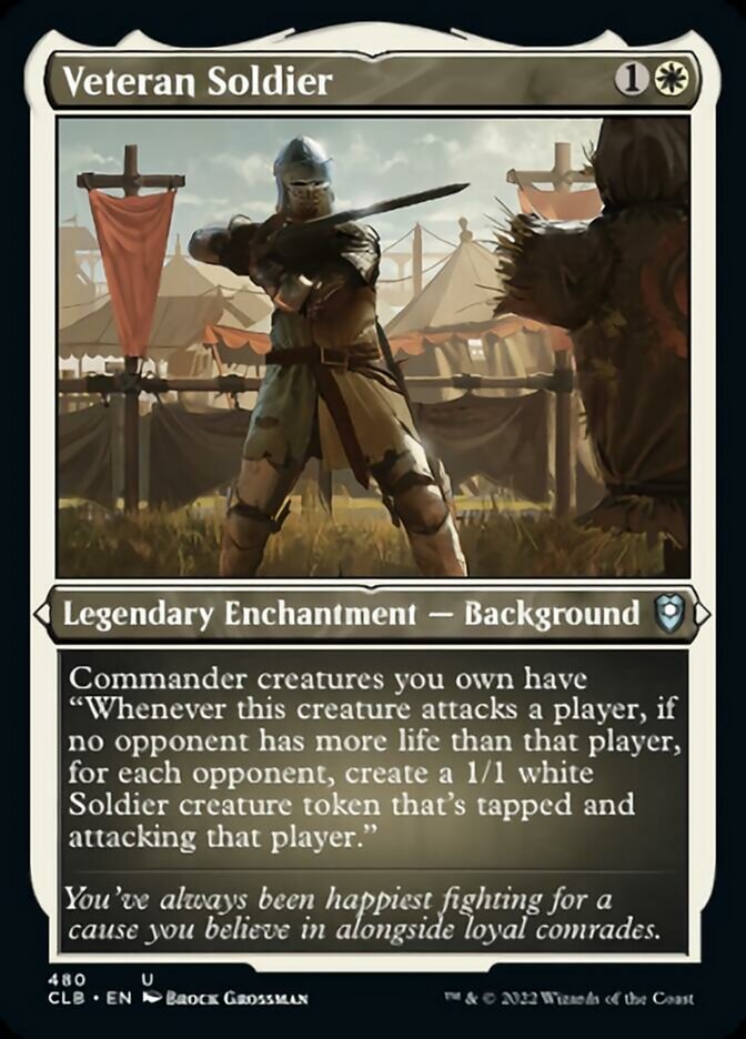 Veteran Soldier (Foil Etched) [Commander Legends: Battle for Baldur's Gate] | Silver Goblin