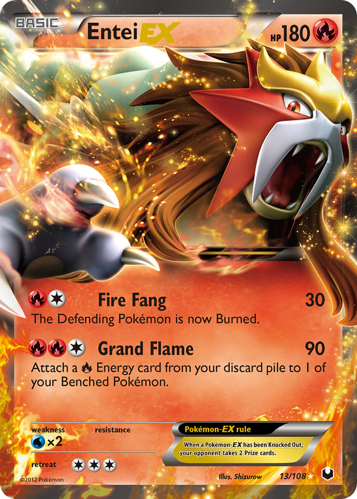 Entei EX (13/108) [Black & White: Dark Explorers] | Silver Goblin