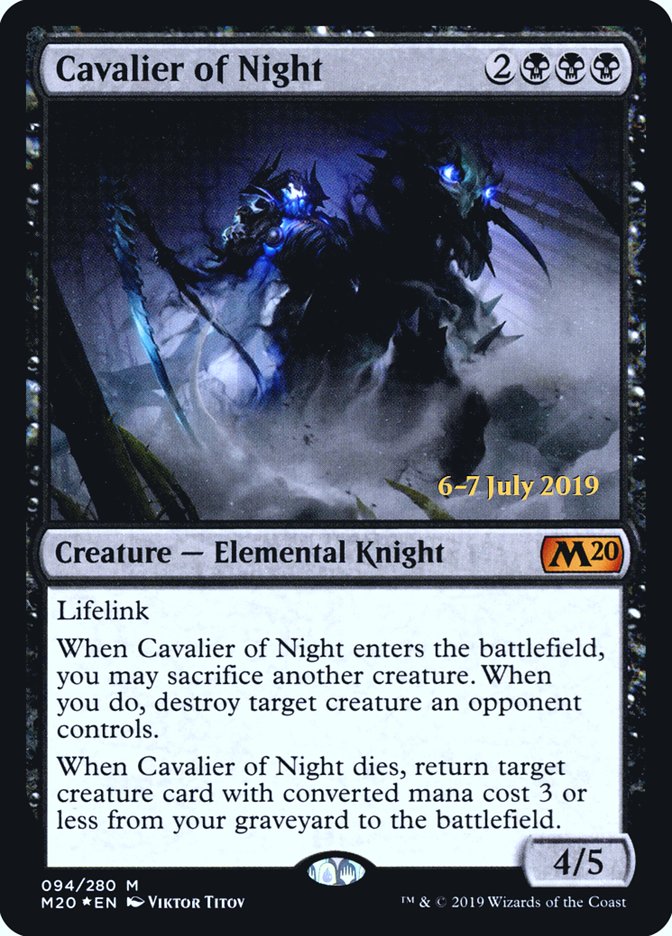 Cavalier of Night [Core Set 2020 Prerelease Promos] | Silver Goblin