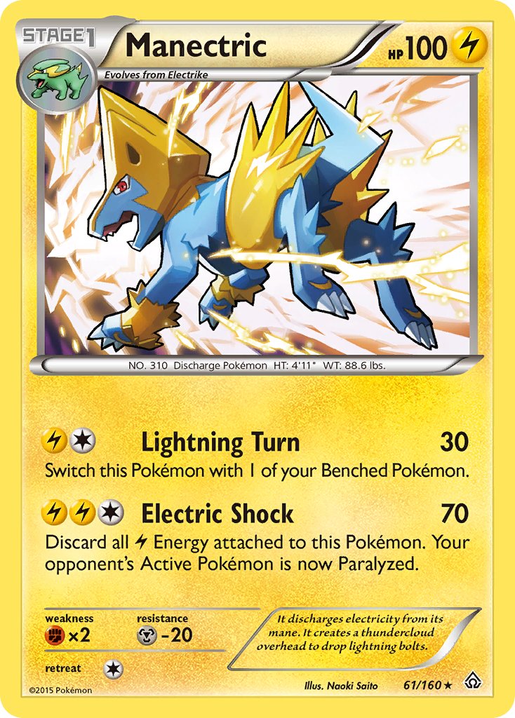 Manectric (61/160) (Theme Deck Exclusive) [XY: Primal Clash] | Silver Goblin