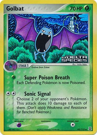 Golbat (43/113) (Stamped) [EX: Delta Species] | Silver Goblin