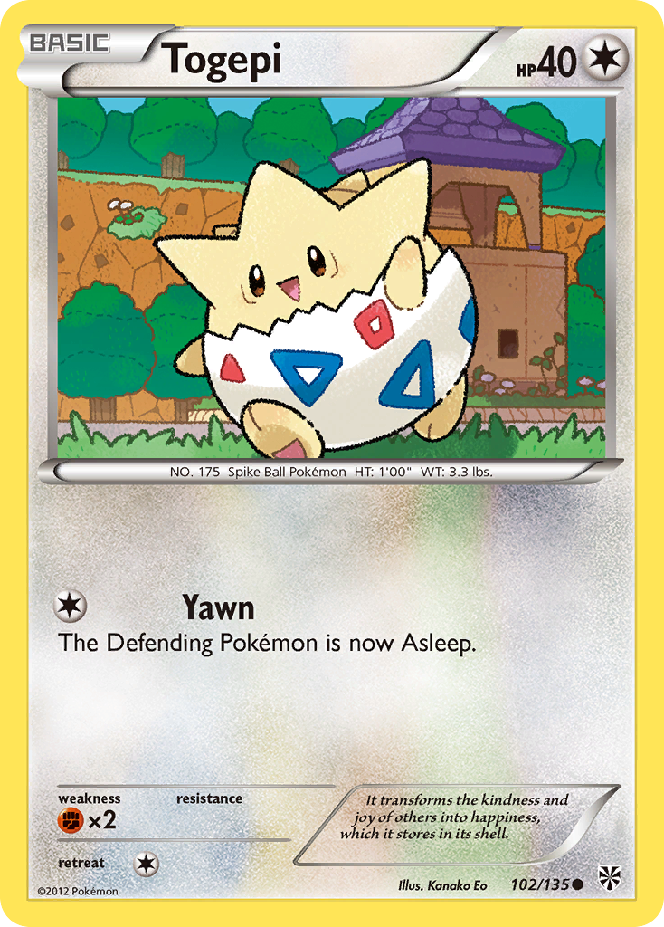 Togepi (102/135) [Black & White: Plasma Storm] | Silver Goblin