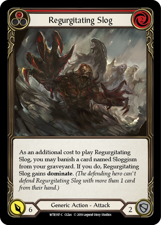 Regurgitating Slog (Red) [WTR197-C] (Welcome to Rathe)  Alpha Print Rainbow Foil | Silver Goblin