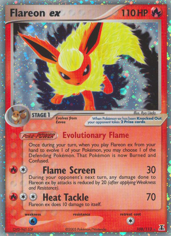 Flareon ex (108/113) [EX: Delta Species] | Silver Goblin