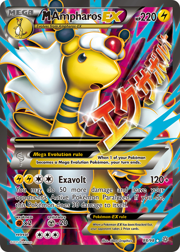 M Ampharos EX (88/98) [XY: Ancient Origins] | Silver Goblin