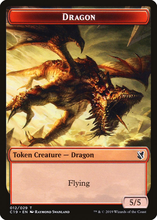 Dragon Token [Commander 2019 Tokens] | Silver Goblin