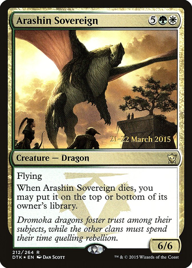 Arashin Sovereign [Dragons of Tarkir Prerelease Promos] | Silver Goblin