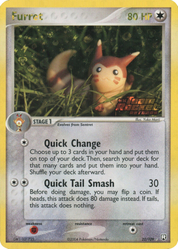 Furret (22/109) (Stamped) [EX: Team Rocket Returns] | Silver Goblin