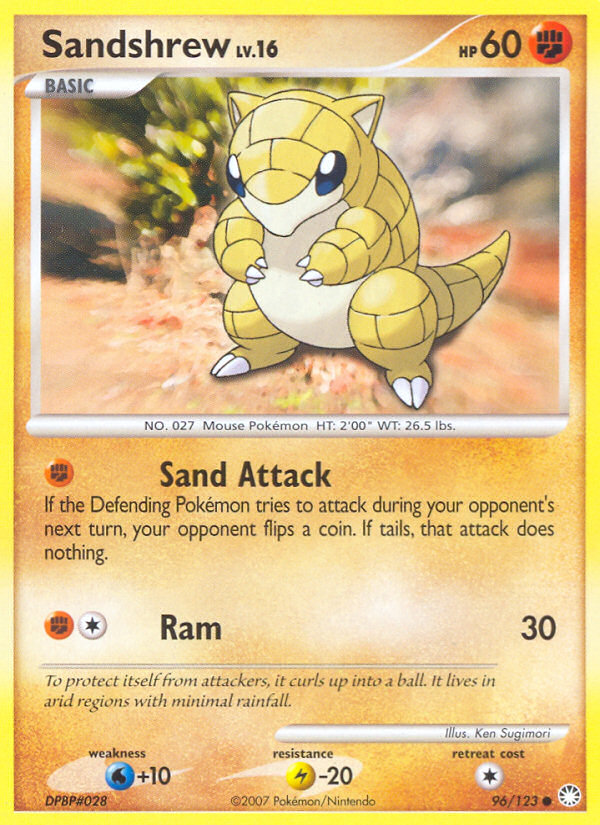 Sandshrew (96/123) [Diamond & Pearl: Mysterious Treasures] | Silver Goblin