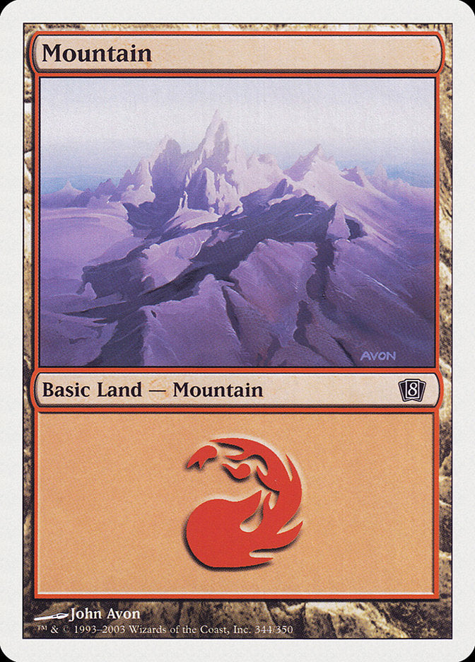 Mountain (344) [Eighth Edition] | Silver Goblin