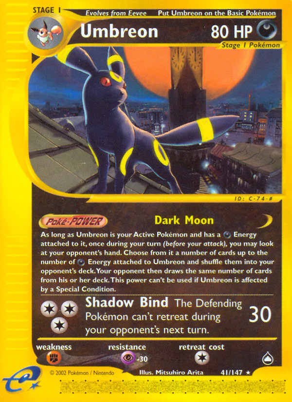 Umbreon (41/147) [Aquapolis] | Silver Goblin