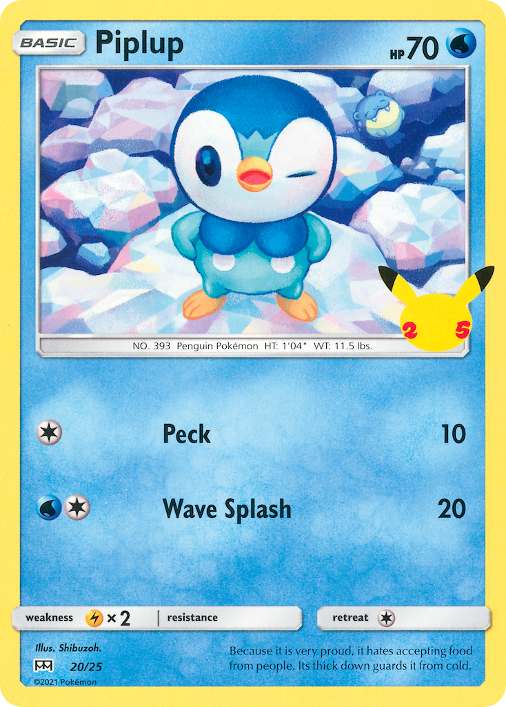 Piplup (20/25) [McDonald's 25th Anniversary] | Silver Goblin