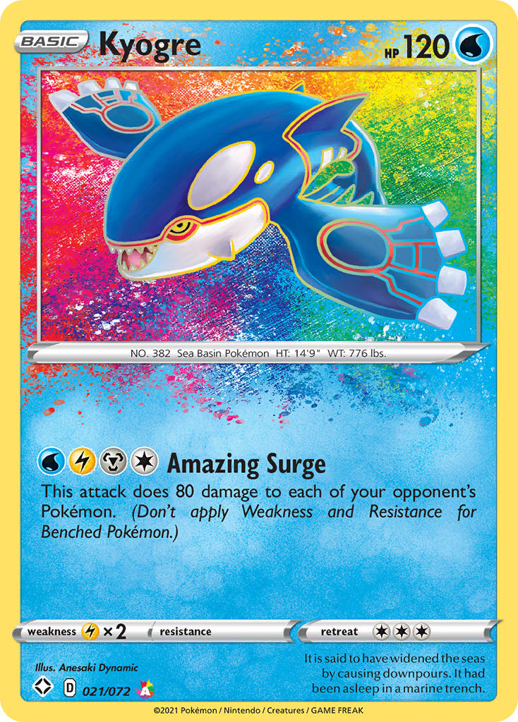 Kyogre (021/072) [Sword & Shield: Shining Fates] | Silver Goblin