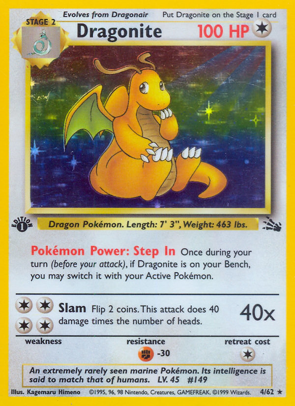 Dragonite (4/62) [Fossil 1st Edition] | Silver Goblin