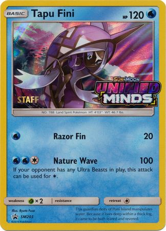 Tapu Fini (SM203) (Staff Prerelease Promo) [Sun & Moon: Black Star Promos] | Silver Goblin