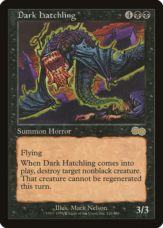 Dark Hatchling [Urza's Saga] | Silver Goblin