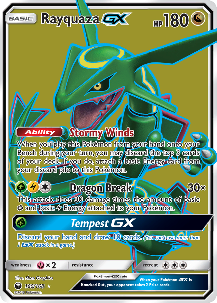 Rayquaza GX (160/168) [Sun & Moon: Celestial Storm] | Silver Goblin