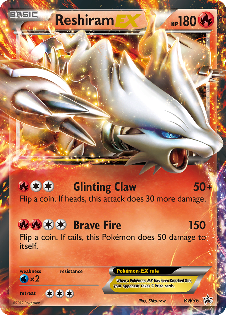 Reshiram EX (BW36) [Black & White: Black Star Promos] | Silver Goblin