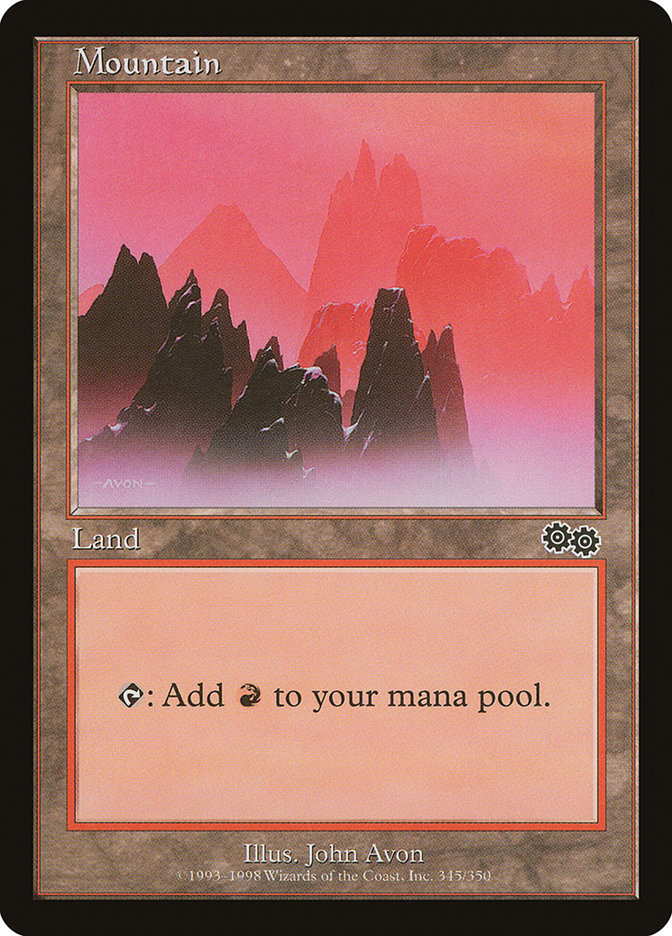 Mountain (345) [Urza's Saga] | Silver Goblin