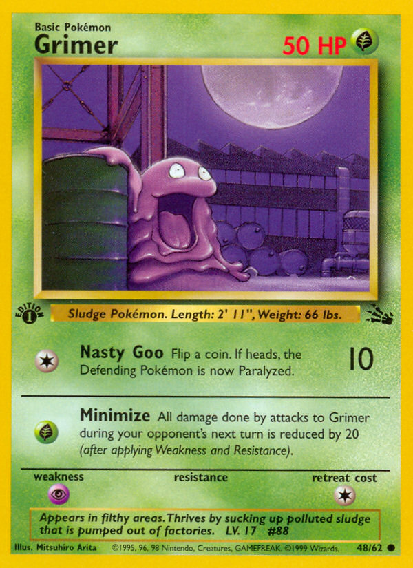 Grimer (48/62) [Fossil 1st Edition] | Silver Goblin