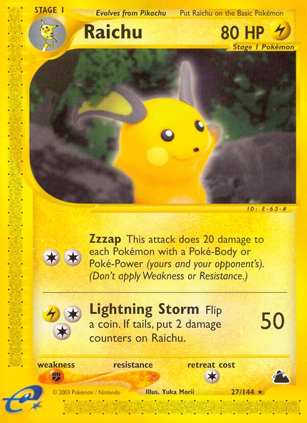 Raichu (27/144) [Skyridge] | Silver Goblin