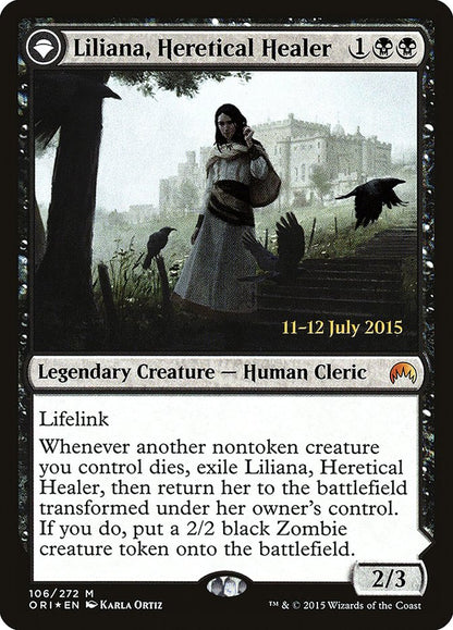 Liliana, Heretical Healer // Liliana, Defiant Necromancer (106s) Foil - Magic Origins Promos