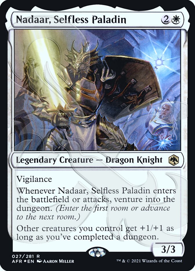 Nadaar, Selfless Paladin (Ampersand Promo) [Dungeons & Dragons: Adventures in the Forgotten Realms Promos] | Silver Goblin