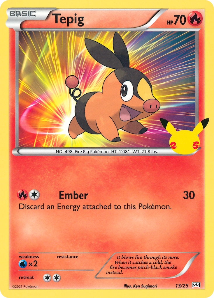 Tepig (13/25) [McDonald's 25th Anniversary] | Silver Goblin