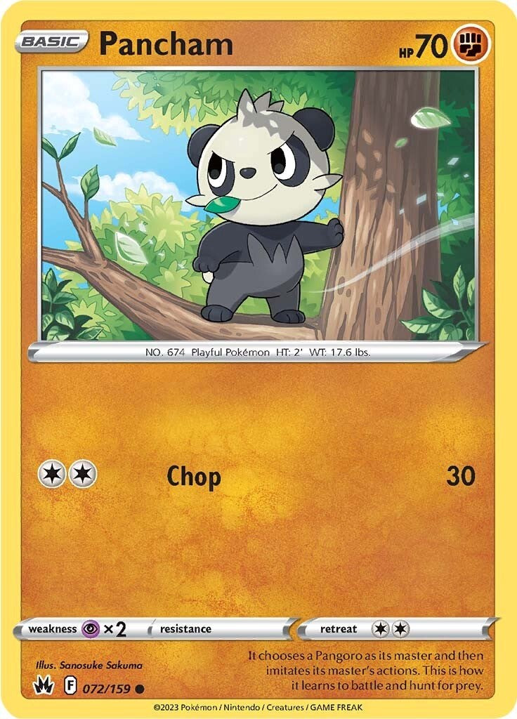 Pancham (072/159) [Sword & Shield: Crown Zenith] | Silver Goblin