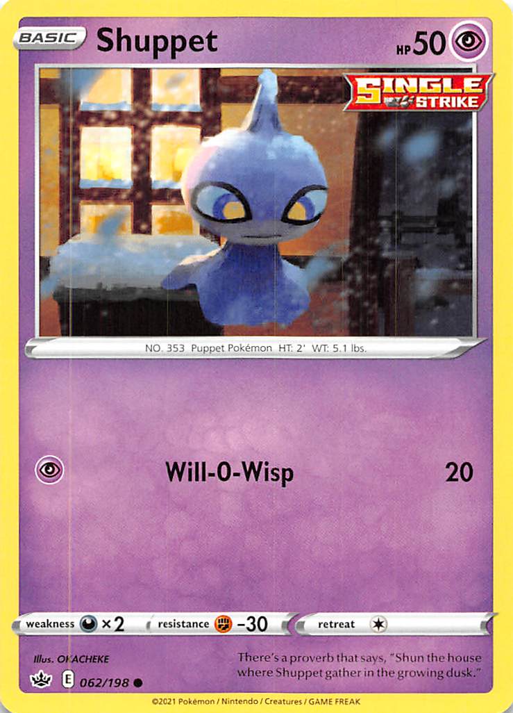 Shuppet (062/198) [Sword & Shield: Chilling Reign] | Silver Goblin