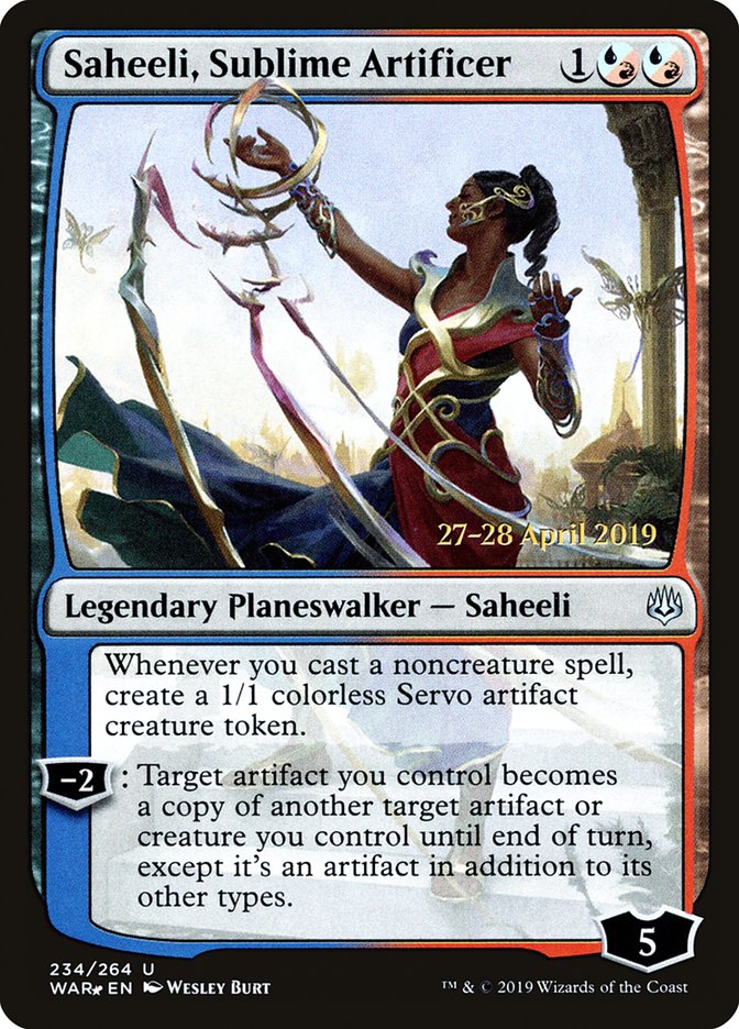 Saheeli, Sublime Artificer [War of the Spark Prerelease Promos] | Silver Goblin