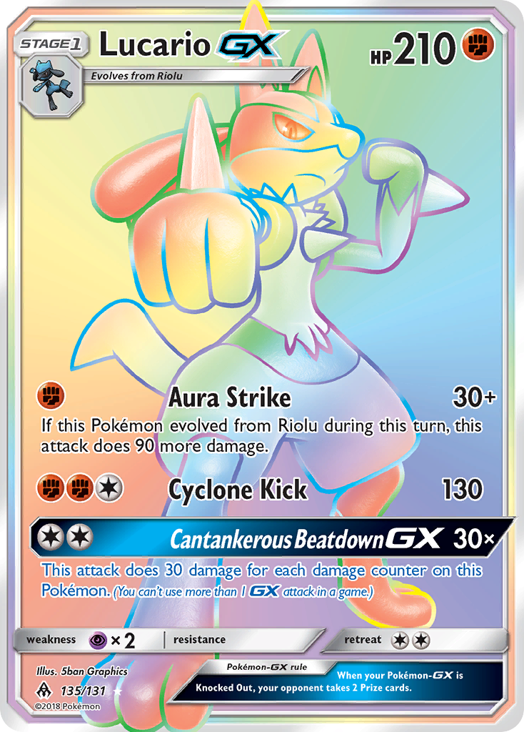 Lucario GX (135/131) [Sun & Moon: Forbidden Light] | Silver Goblin