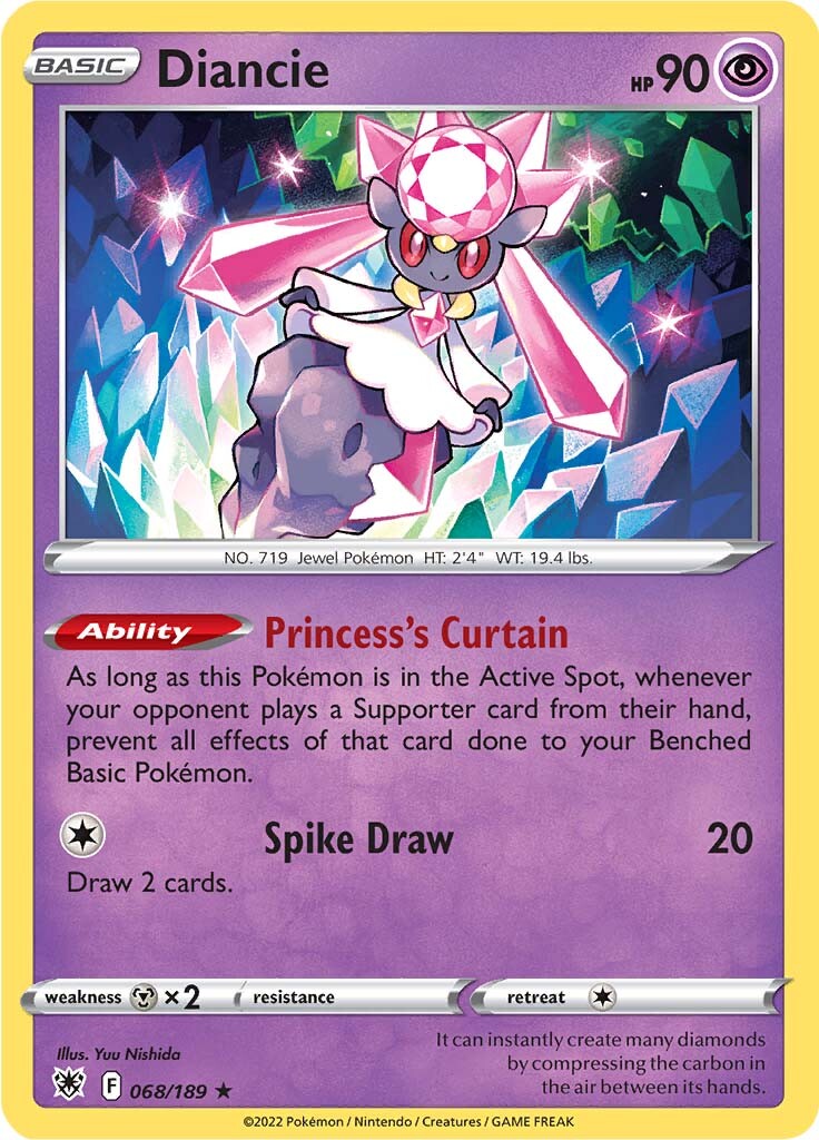 Diancie (068/189) [Sword & Shield: Astral Radiance] | Silver Goblin