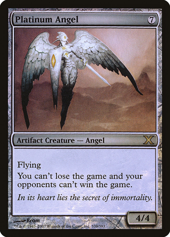 Platinum Angel (Premium Foil) [Tenth Edition] | Silver Goblin