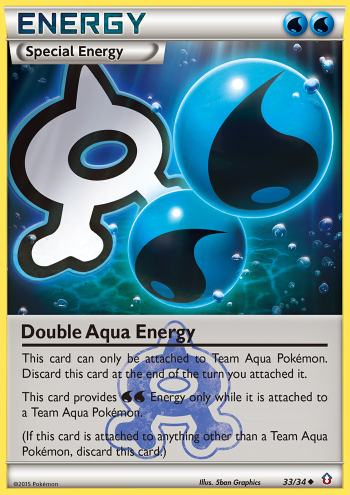 Double Aqua Energy (33/34) [XY: Double Crisis] | Silver Goblin