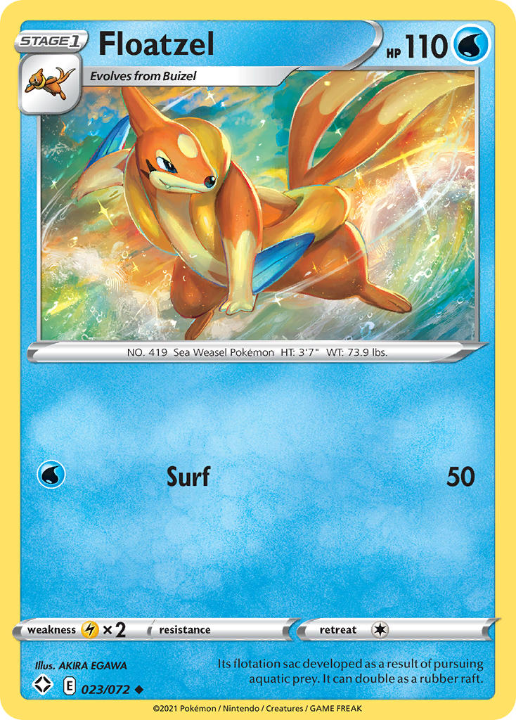 Floatzel (023/072) [Sword & Shield: Shining Fates] | Silver Goblin