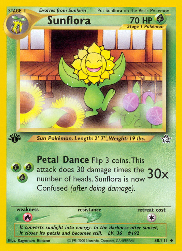 Sunflora (50/111) [Neo Genesis 1st Edition] | Silver Goblin