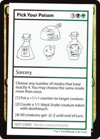 Pick Your Poison (2021 Edition) [Mystery Booster Playtest Cards] | Silver Goblin