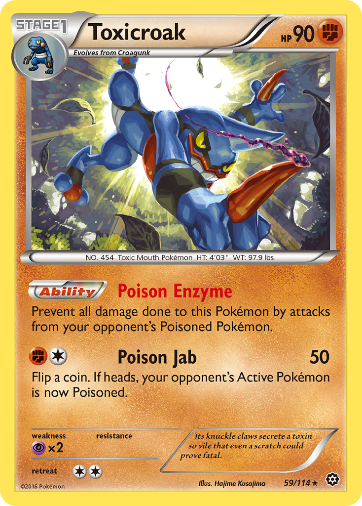 Toxicroak (59/114) [XY: Steam Siege] | Silver Goblin