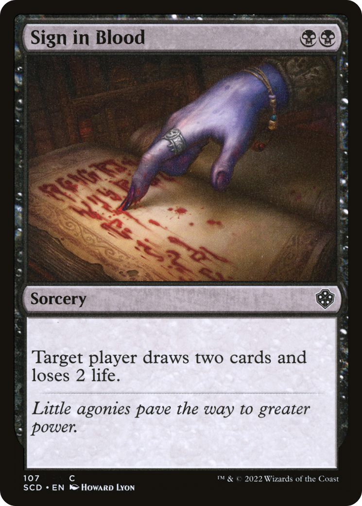 Sign in Blood [Starter Commander Decks] | Silver Goblin