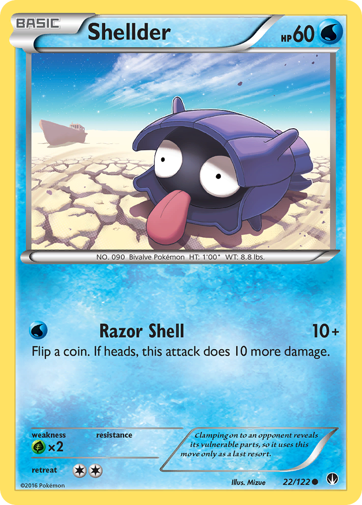 Shellder (22/122) [XY: BREAKpoint] | Silver Goblin