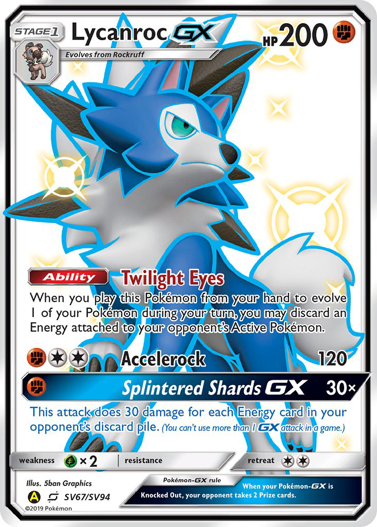 Lycanroc GX (SV67/SV94) [Sun & Moon: Hidden Fates - Shiny Vault] | Silver Goblin