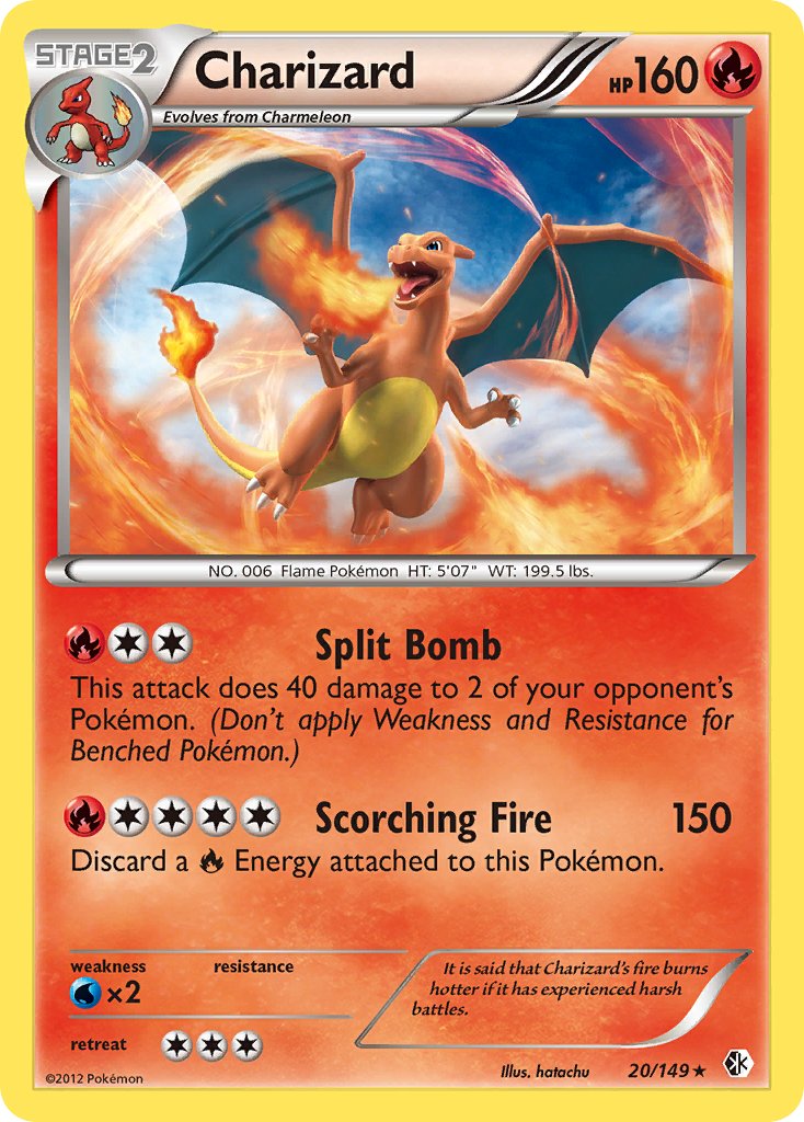 Charizard (20/149) (Cosmos Holo) (Blister Exclusive) [Black & White: Boundaries Crossed] | Silver Goblin