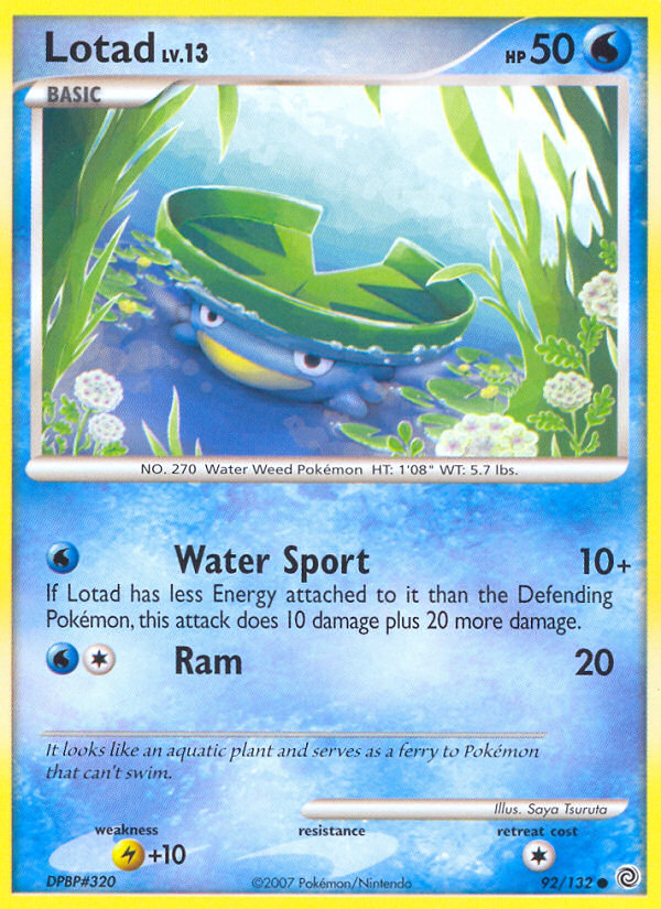 Lotad (92/132) [Diamond & Pearl: Secret Wonders] | Silver Goblin