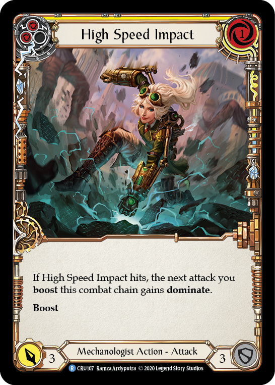 High Speed Impact (Yellow) [CRU107] (Crucible of War)  1st Edition Rainbow Foil | Silver Goblin