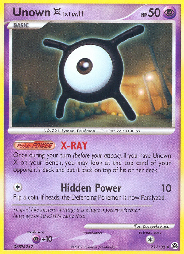 Unown X (71/132) [Diamond & Pearl: Secret Wonders] | Silver Goblin