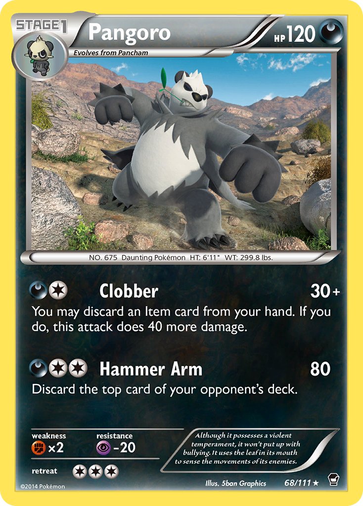 Pangoro (68/111) (Theme Deck Exclusive) [XY: Furious Fists] | Silver Goblin