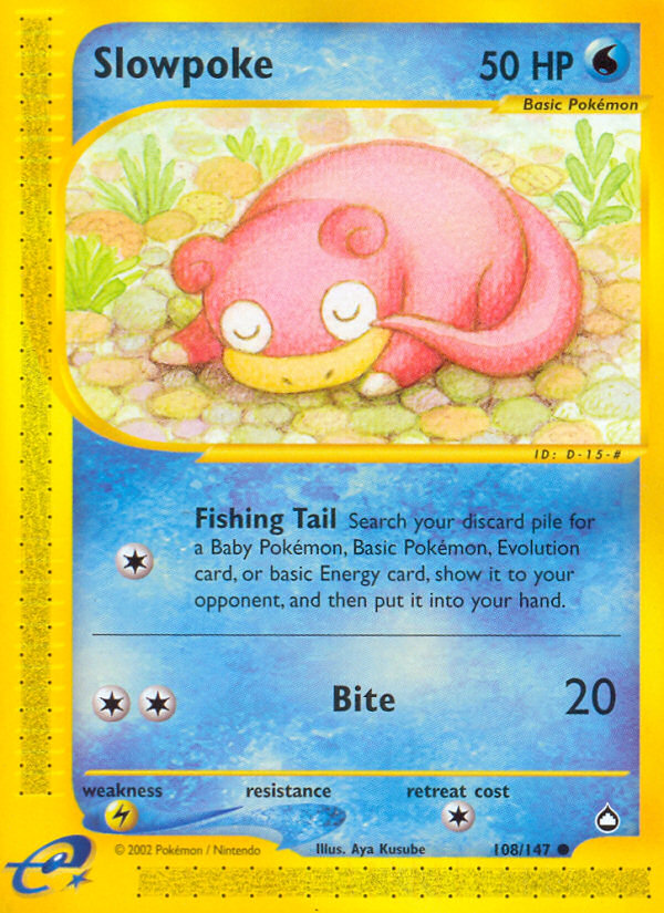 Slowpoke (108/147) [Aquapolis] | Silver Goblin