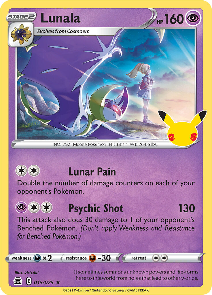 Lunala (015/025) [Celebrations: 25th Anniversary] | Silver Goblin