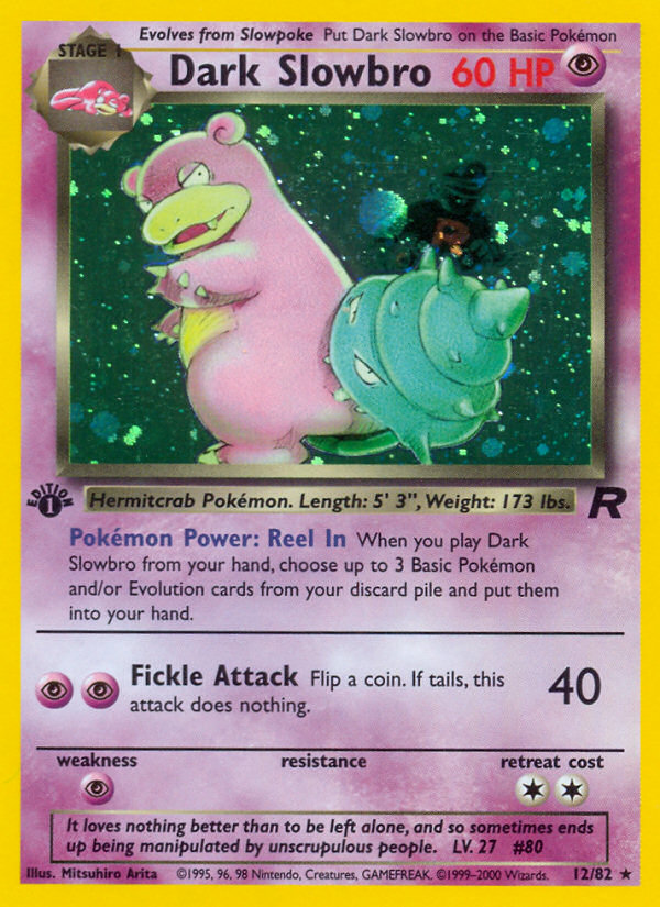 Dark Slowbro (12/82) [Team Rocket 1st Edition] | Silver Goblin